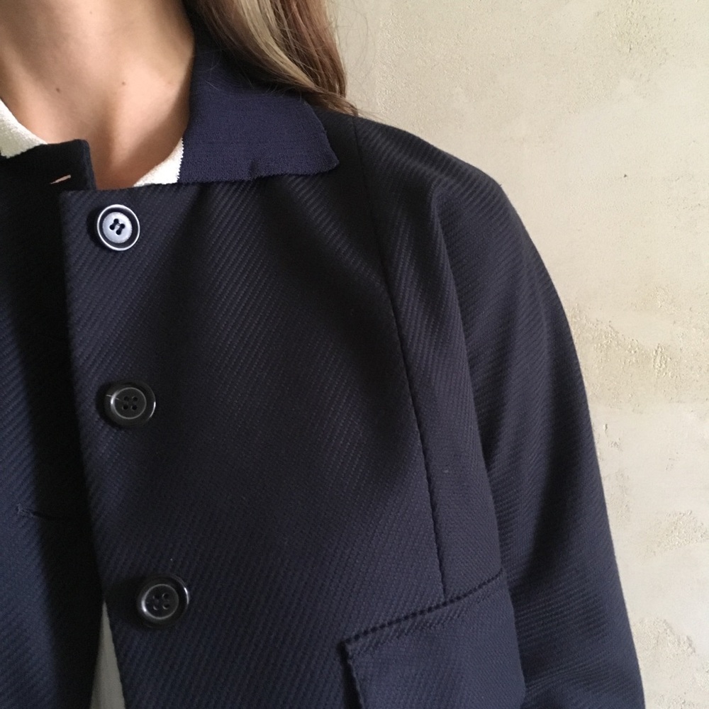 Victor Victoria navy varsity style jacket sz S - Picture 8 of 14